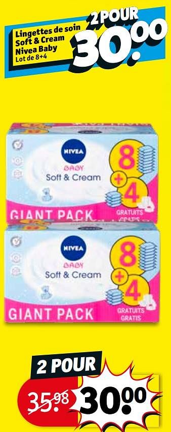 Nivea Lingettes De Soin Soft Cream Nivea Baby En Promotion Chez Kruidvat