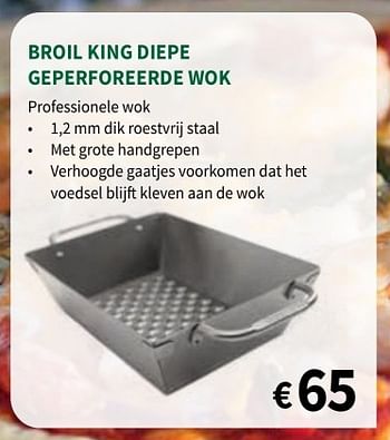 Promoties Broil king diepe geperforeerde wok - Broil King - Geldig van 08/04/2020 tot 30/06/2020 bij Horta