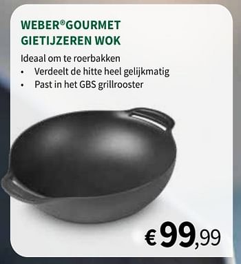 Promoties Weber gourmet gietijzeren wok - Weber - Geldig van 08/04/2020 tot 30/06/2020 bij Horta