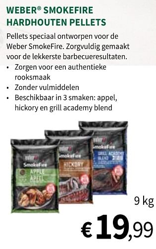 Promoties Weber smokefire hardhouten pellets - Weber - Geldig van 08/04/2020 tot 30/06/2020 bij Horta