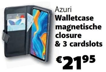Promoties Azuri walletcase magnetische closure + 3 cardslots - Azuri - Geldig van 20/04/2020 tot 09/05/2020 bij Base