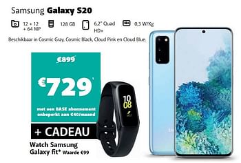 Promoties Samsung galaxy s20 - Samsung - Geldig van 20/04/2020 tot 09/05/2020 bij Base