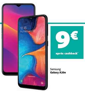 Promotions Samsung galaxy a20e - Samsung - Valide de 20/04/2020 à 09/05/2020 chez Base