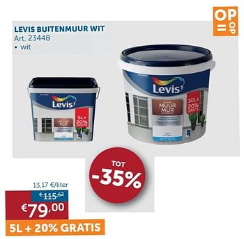 Promoties Levis buitenmuur wit - Levis - Geldig van 04/05/2020 tot 25/05/2020 bij Zelfbouwmarkt