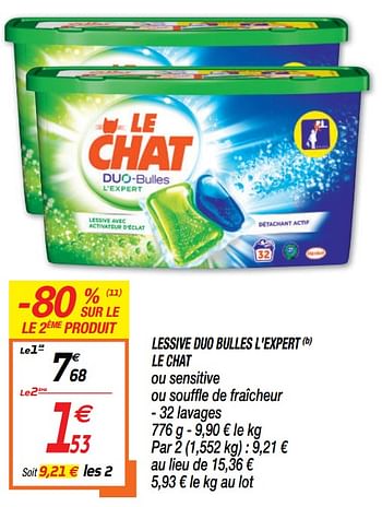 Promotion Netto Lessive Duo Bulles L Expert Le Chat Le Chat Menage Valide Jusqua 4 Promobutler