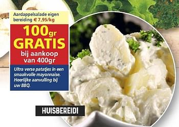 Promoties Aardappelsalade eigen bereiding - Huismerk - Budgetslager - Geldig van 29/04/2020 tot 05/05/2020 bij Budgetslager