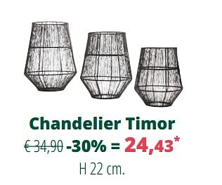 Promotions Chandelier timor - Bristol - Valide de 27/04/2020 à 31/05/2020 chez Overstock