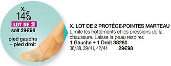 Promotions Lot de 2 protège-pointes marteau - Epitact - Valide de 27/04/2020 à 15/06/2020 chez Damart
