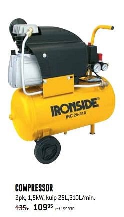 Promoties Ironside compressor - Ironside - Geldig van 01/05/2020 tot 31/05/2020 bij Freetime