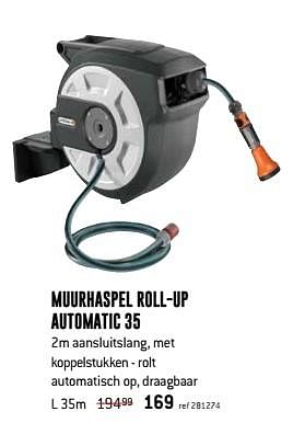 Promoties Muurhaspel roll-up automatic 35 - Gardena - Geldig van 01/05/2020 tot 31/05/2020 bij Freetime