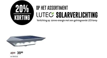 Promoties Solarverlichting - Lutec - Geldig van 01/05/2020 tot 31/05/2020 bij Freetime