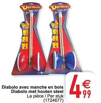 Promoties Diabolo avec manche en bois diabolo met houten steel - Huismerk - Cora - Geldig van 05/05/2020 tot 30/06/2020 bij Cora
