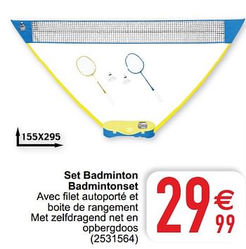 Promoties Set badminton badmintonset - Huismerk - Cora - Geldig van 05/05/2020 tot 30/06/2020 bij Cora