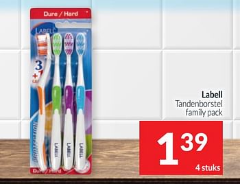 Promoties Labell tandenborstel family pack - Labell - Geldig van 01/05/2020 tot 31/05/2020 bij Intermarche