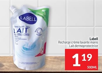 Promotions Labell recharge crème lavante mains lait dermoprotectrice - Labell - Valide de 01/05/2020 à 31/05/2020 chez Intermarche