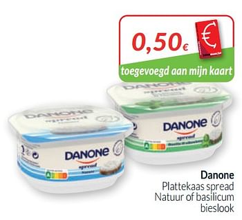 Promotions Danone plattekaas spread natuur of basilicum bieslook - Danone - Valide de 01/05/2020 à 31/05/2020 chez Intermarche