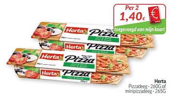 Promoties Herta pizzadeeg of minipizzadeeg - Herta - Geldig van 01/05/2020 tot 31/05/2020 bij Intermarche