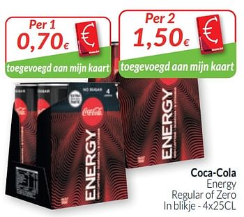 Promoties Coca-cola energy regular of zero - Coca Cola - Geldig van 01/05/2020 tot 31/05/2020 bij Intermarche
