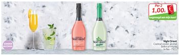 Promoties Night orient cocktail zonder alcohol bellini of mojito - Night orient - Geldig van 01/05/2020 tot 31/05/2020 bij Intermarche