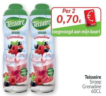 Promoties Teisseire siroop grenadine - Teisseire - Geldig van 01/05/2020 tot 31/05/2020 bij Intermarche