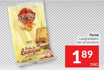 Promotions Fiorini lasagnebladen met verse eieren - Fiorini - Valide de 01/05/2020 à 31/05/2020 chez Intermarche