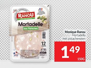 Promoties Monique ranou mortadella met pistachenoten - Monique ranou - Geldig van 01/05/2020 tot 31/05/2020 bij Intermarche