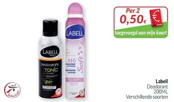 Promoties Labell deodorant - Labell - Geldig van 01/05/2020 tot 31/05/2020 bij Intermarche