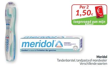 Promotions Meridol tandenborstel, tandpasta of mondwater - Meridol - Valide de 01/05/2020 à 31/05/2020 chez Intermarche