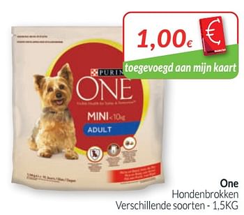 Promoties One hondenbrokken - Purina - Geldig van 01/05/2020 tot 31/05/2020 bij Intermarche