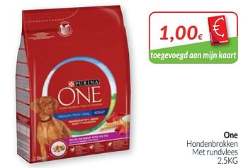Promoties One hondenbrokken met rundvlees - Purina - Geldig van 01/05/2020 tot 31/05/2020 bij Intermarche