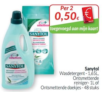 Promoties Sanytol wasdetergent ontsmettende reiniger of ontsmettende doekjes - Sanytol - Geldig van 01/05/2020 tot 31/05/2020 bij Intermarche