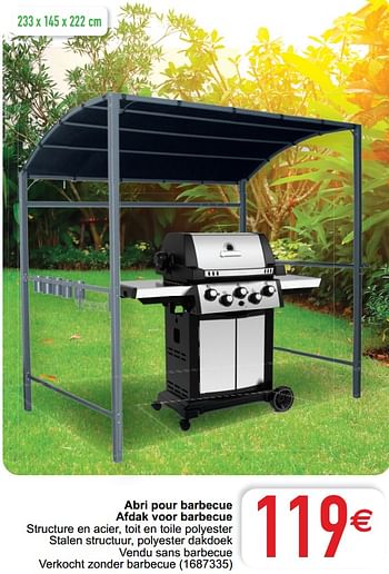 Promoties Abri pour barbecue afdak voor barbecue - Silver Style - Geldig van 05/05/2020 tot 30/06/2020 bij Cora