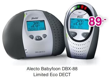 Promoties Alecto babyfoon dbx-88 limited eco dect - Alecto - Geldig van 03/05/2020 tot 09/05/2020 bij Baby & Tiener Megastore