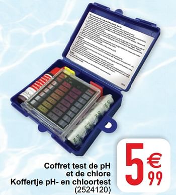Promoties Coffret test de ph et de chlore koffertje ph- en chloortest - Kokido - Geldig van 05/05/2020 tot 30/06/2020 bij Cora