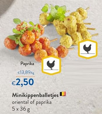 Promoties Minikippenballetjes paprika - Huismerk - Okay  - Geldig van 06/05/2020 tot 19/05/2020 bij OKay