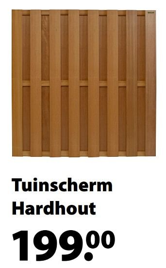 Promoties Tuinscherm hardhout - Huismerk - Gamma - Geldig van 18/03/2020 tot 30/06/2020 bij Gamma