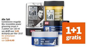 Promotions Taft irresistible power grooming cream 4 - Taft - Valide de 04/05/2020 à 10/05/2020 chez Albert Heijn