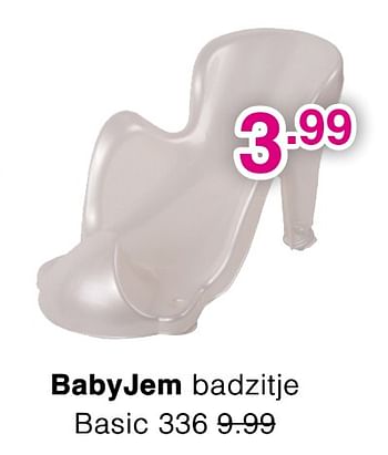 Promoties Babyjem badzitje basic 336 - BabyJem - Geldig van 03/05/2020 tot 09/05/2020 bij Baby & Tiener Megastore