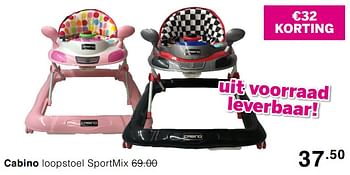 Promoties Cabino loopstoel sportmix - Cabino - Geldig van 03/05/2020 tot 09/05/2020 bij Baby & Tiener Megastore