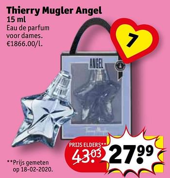 Promotions Thierry mugler angel edp - Thierry Mugler - Valide de 05/05/2020 à 10/05/2020 chez Kruidvat