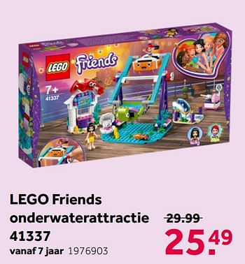 Promotions Lego friends onderwaterattractie 41337 - Lego - Valide de 02/05/2020 à 17/05/2020 chez Intertoys