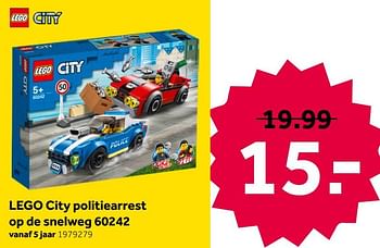 Promoties Lego city politiearrest op de snelweg 60242 - Lego - Geldig van 02/05/2020 tot 17/05/2020 bij Intertoys