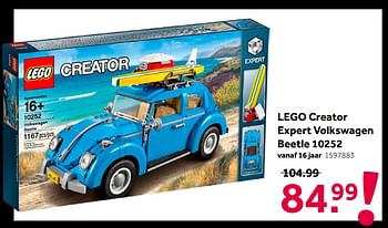 Promoties Lego creator expert volkswagen beetle 10252 - Lego - Geldig van 02/05/2020 tot 17/05/2020 bij Intertoys