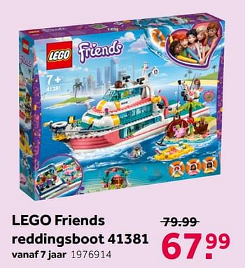 Promoties Lego friends reddingsboot 41381 - Lego - Geldig van 02/05/2020 tot 17/05/2020 bij Intertoys