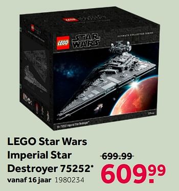 Promoties Lego star wars imperial star destroyer 75252 - Lego - Geldig van 02/05/2020 tot 17/05/2020 bij Intertoys