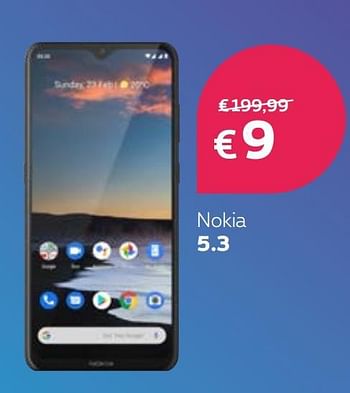 Promotions Nokia 5.3 - Nokia - Valide de 04/05/2020 à 19/05/2020 chez Proximus