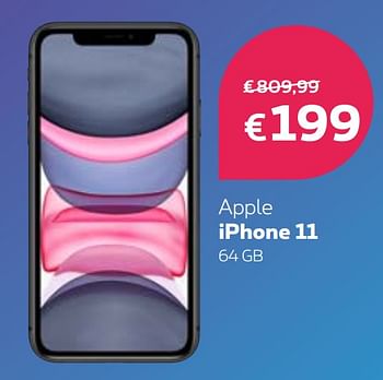 Promotions Apple iphone 11 64 gb - Apple - Valide de 04/05/2020 à 19/05/2020 chez Proximus