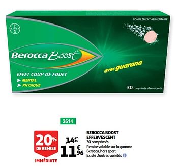 Promotions Berocca boost effervescent - Berocca - Valide de 06/05/2020 à 26/05/2020 chez Auchan Ronq