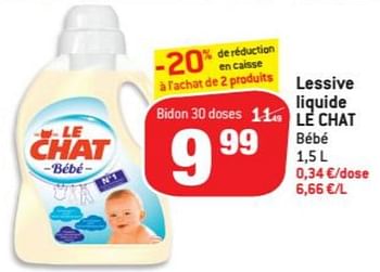 Le Chat Lessive Liquide Le Chat Bebe En Promotion Chez Match