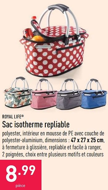 Royal Life Sac isotherme repliable En promotion chez Aldi